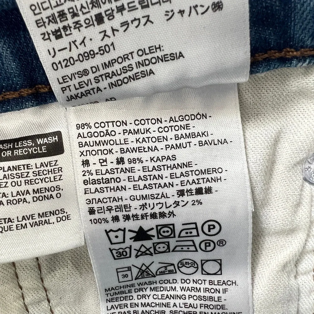 Levi's‎ 511 Slim Fit Jeans Mens 32x32 Blue Medium Wash Stretch Denim 04511-1025